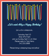 Dancing Candles Invitation